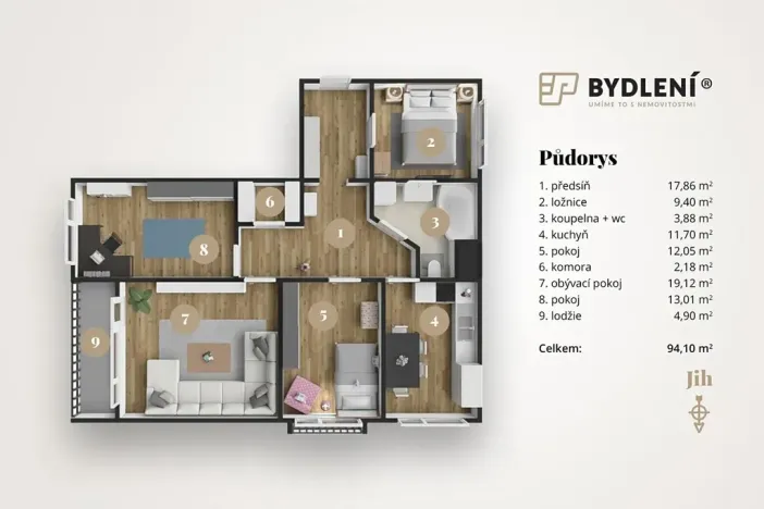 Prodej bytu 4+1, Teplice, U Červeného kostela, 94 m2