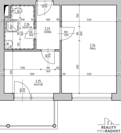Pronájem bytu 1+1, Břeclav, Na Valtické, 37 m2
