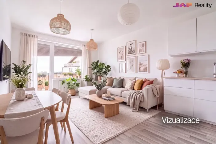 Prodej bytu 2+kk, Moravany, Višňová, 50 m2