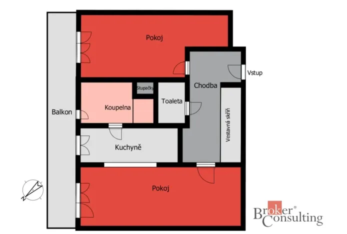 Prodej bytu 2+1, Hodonín, Patočkova, 58 m2