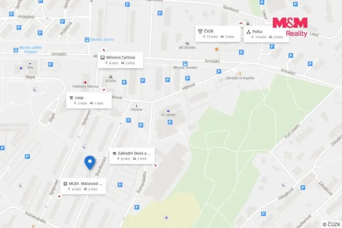 Pronájem bytu 1+1, Milovice - Mladá, Braniborská, 27 m2