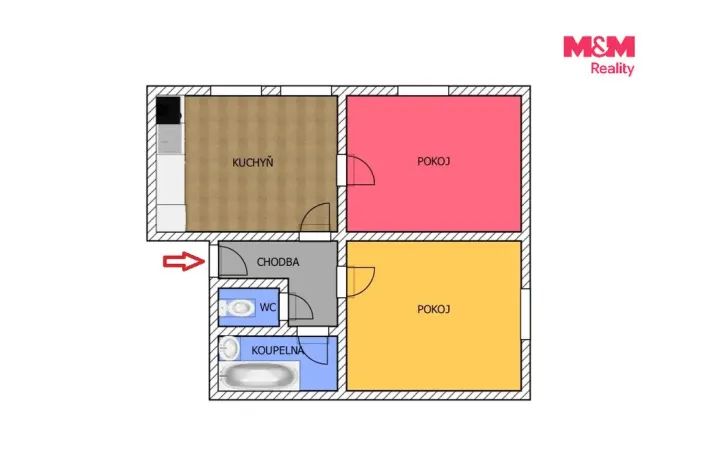 Pronájem bytu 3+kk, Ronov nad Doubravou, Zámecká, 84 m2