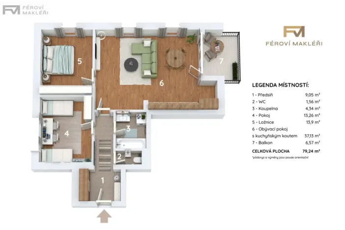 Pronájem bytu 3+kk, Frýdek-Místek, 79 m2