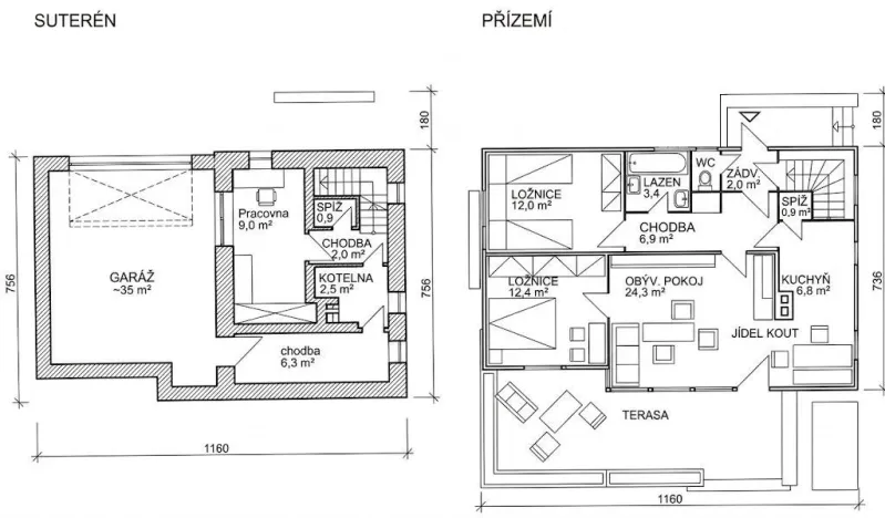 Prodej rodinného domu, Lhotka, 95 m2