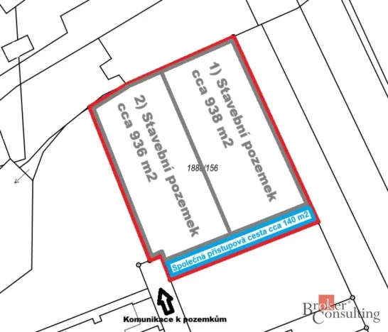 Prodej pozemku pro bydlení, Hodonín, 938 m2