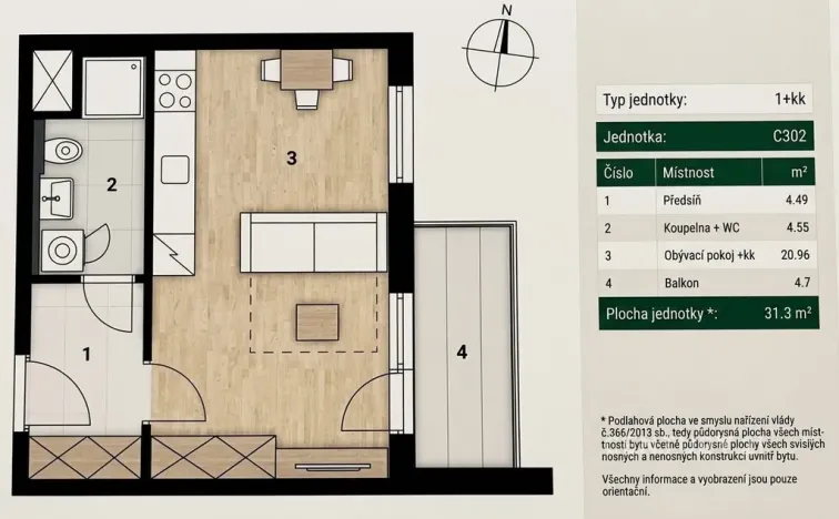 Prodej bytu 1+kk, Praha, Fabiánové, 31 m2