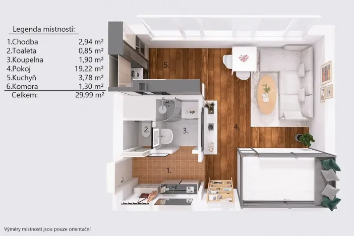 Prodej bytu 1+kk, Praha - Uhříněves, Na vysočině, 30 m2