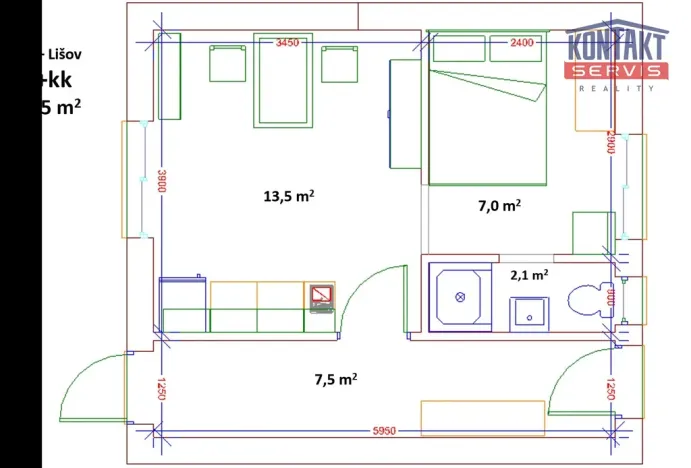 Pronájem rodinného domu, Lišov, Benátky, 32 m2