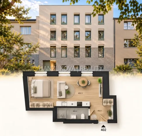 Prodej bytu 1+kk, České Budějovice - České Budějovice 5, Ledenická, 27 m2