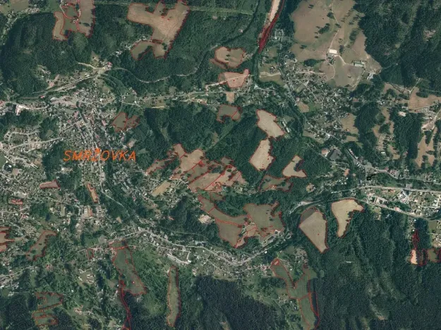 Dražba louky, Smržovka, 504 m2