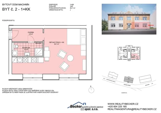 Pronájem bytu 1+kk, Liberec, Rynoltická, 41 m2