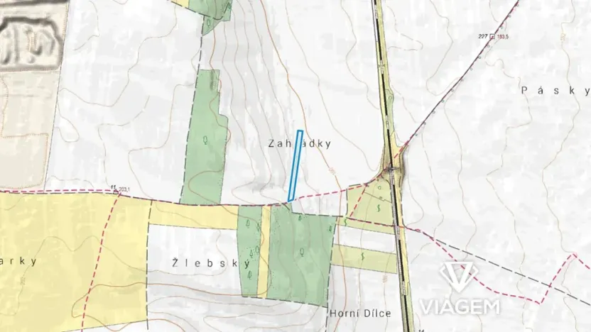 Prodej podílu pole, Žabčice, 1016 m2