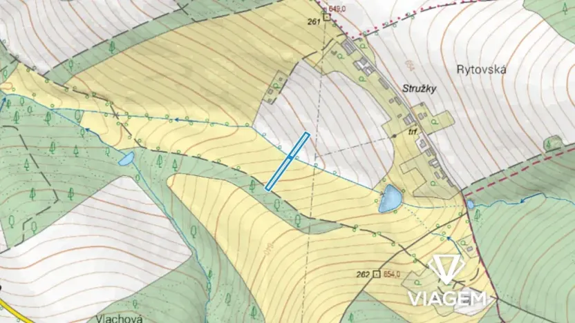 Prodej podílu pole, Černovice, 874 m2