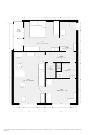 Pronájem bytu 3+kk, Brno - Bystrc, Černého, 62 m2