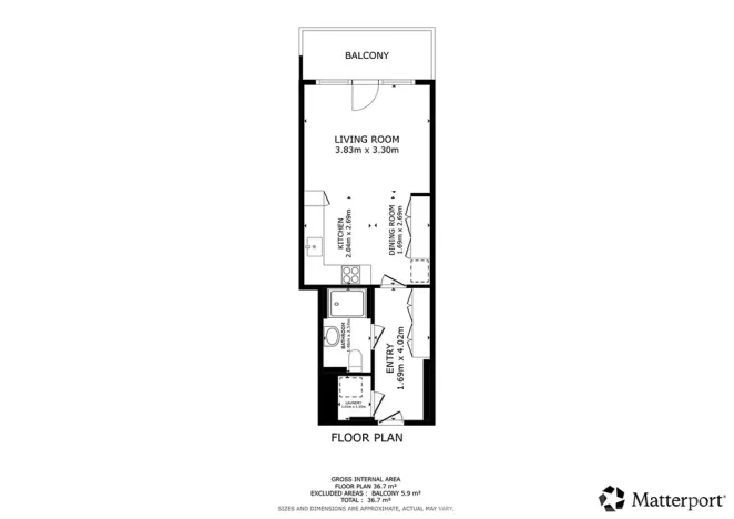 Pronájem bytu 1+kk, Praha - Karlín, Švarcova, 36 m2