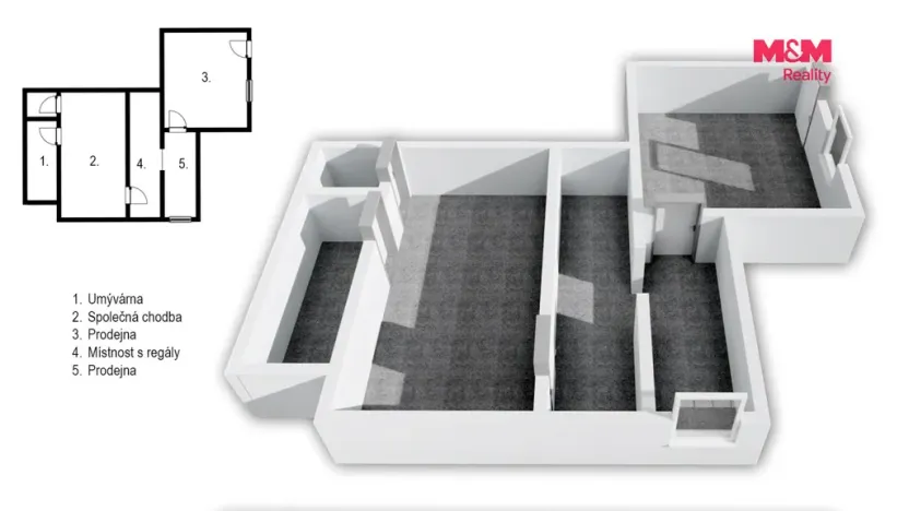 Pronájem obchodního prostoru, Hostinné, Labská fortna, 40 m2