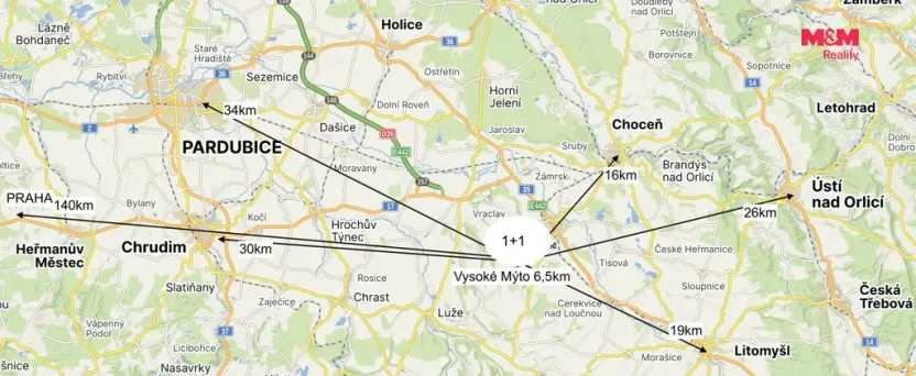 Prodej bytu 1+1, Vysoké Mýto - Litomyšlské Předměstí, U Potoka, 38 m2