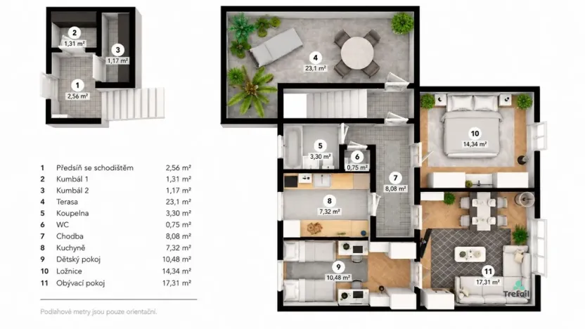 Prodej bytu 3+1, Libochovice, Poděbradova, 67 m2