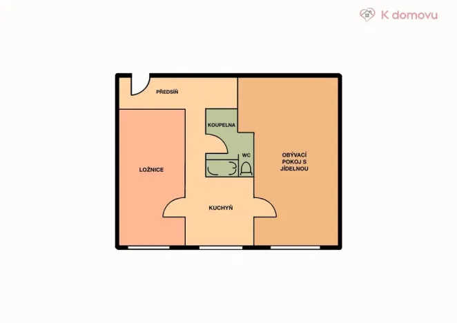 Prodej bytu 2+1, Hlubočky - Mariánské Údolí, Ciolkovského, 60 m2
