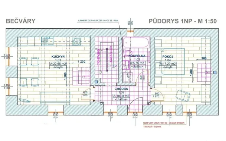 Pronájem rodinného domu, Bečváry, 110 m2