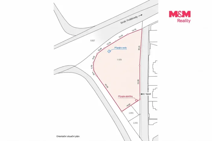 Pronájem komerčního pozemku, Mochov, 2406 m2