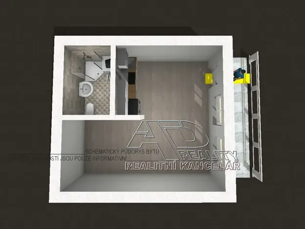Prodej bytu 1+kk, České Budějovice, E. Beneše, 34 m2