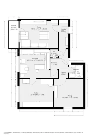 Pronájem bytu 3+1, Kojetín - Kojetín I-Město, Sladovní, 75 m2