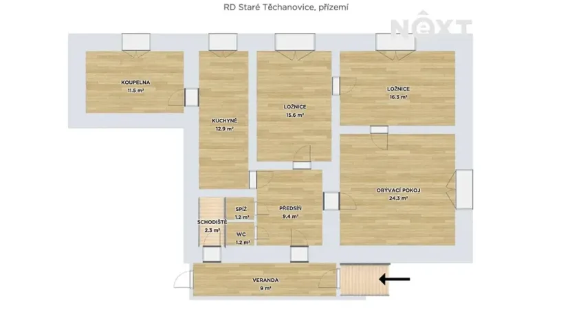 Prodej rodinného domu, Staré Těchanovice, 171 m2