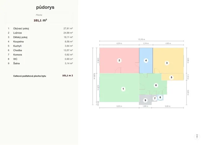 Prodej bytu 3+1, Praha - Dejvice, Zemědělská, 101 m2