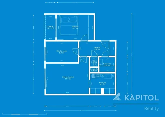 Prodej bytu 3+kk, Praha - Bohnice, Radomská, 57 m2