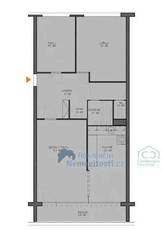 Prodej bytu 3+kk, Teplice, Trnovanská, 76 m2