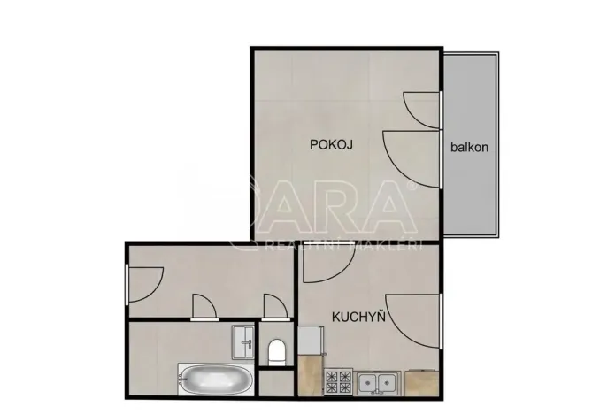 Prodej bytu 1+1, Plzeň - Lobzy, Nad Úslavou, 35 m2