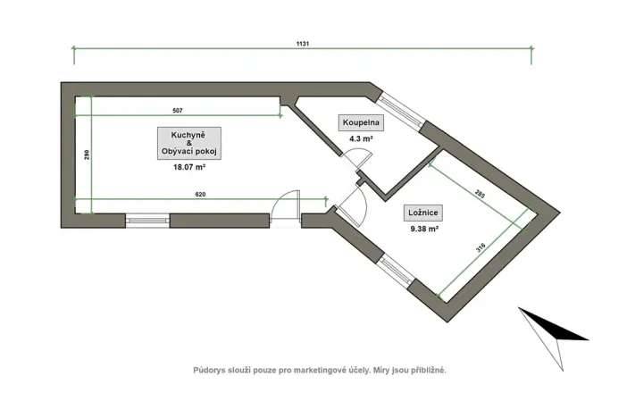 Pronájem rodinného domu, Lukov, Hradská, 32 m2