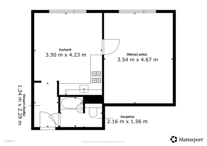 Prodej bytu 1+1, Ústí nad Labem - Střekov, Truhlářova, 37 m2