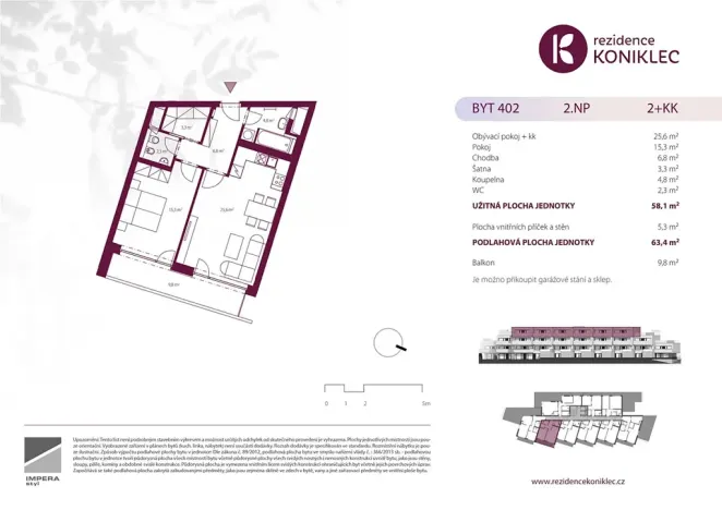 Prodej bytu 2+kk, Brno, Rybnická, 63 m2