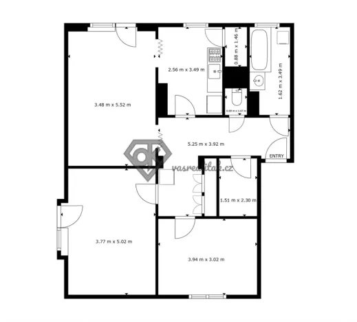 Prodej bytu 3+1, Rychnov nad Kněžnou - Roveň, 80 m2