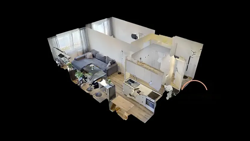 Pronájem bytu 2+kk, Praha - Černý Most, Kpt. Stránského, 43 m2