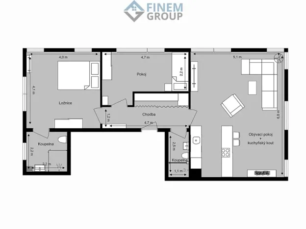 Pronájem bytu 3+kk, Praha - Hodkovičky, Na lysinách, 85 m2