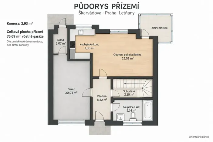 Pronájem rodinného domu, Praha - Letňany, Škarvadova, 170 m2
