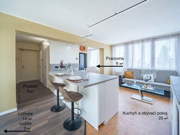 Prodej bytu 2+kk, Poděbrady, Alešova, 52 m2