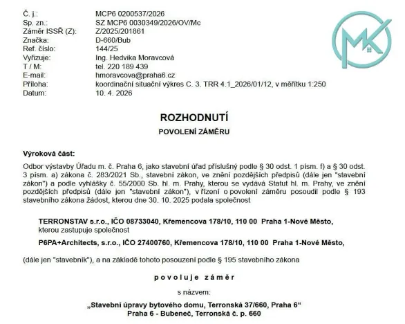 Prodej bytu 1+1, Praha - Bubeneč, 37 m2