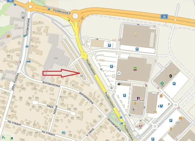 Pronájem garáže, Pardubice - Trnová, Bohdanečská, 18 m2