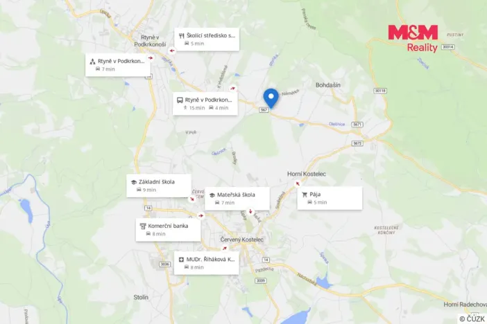 Prodej pozemku pro bydlení, Rtyně v Podkrkonoší, 3195 m2