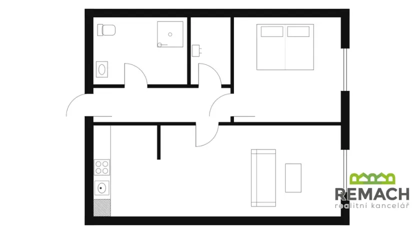 Pronájem bytu 2+kk, Uherské Hradiště, Šromova, 58 m2