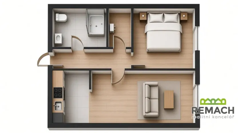Pronájem bytu 2+kk, Uherské Hradiště, Šromova, 58 m2