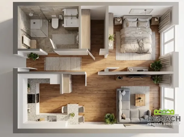 Pronájem bytu 2+kk, Uherské Hradiště, Šromova, 58 m2
