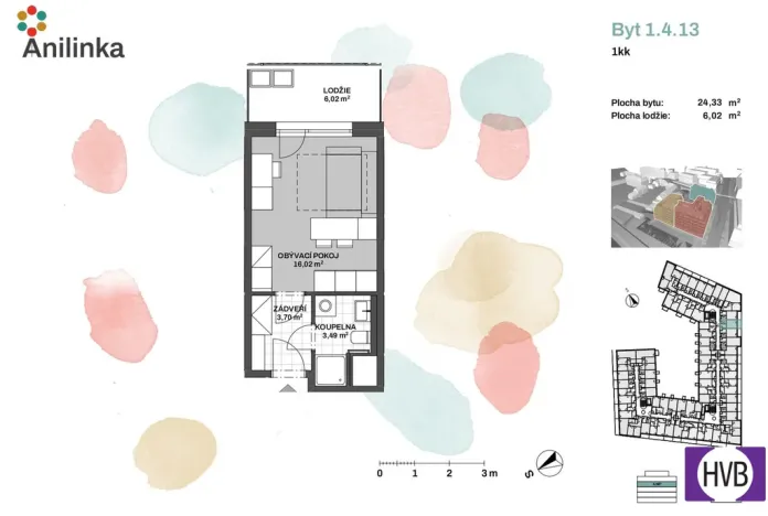 Prodej bytu 1+kk, Praha, Průběžná, 33 m2