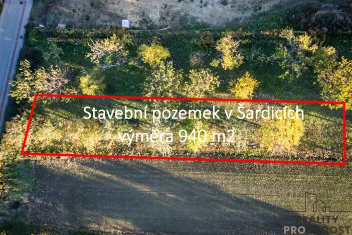 Prodej pozemku pro bydlení, Šardice, 940 m2