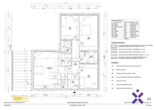 Prodej rodinného domu, Kroměříž - Trávník, 108 m2