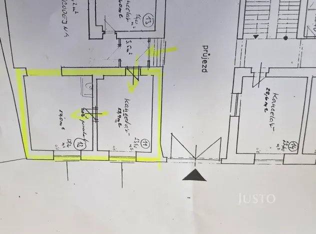 Pronájem kanceláře, Písek - Budějovické Předměstí, Tyršova, 51 m2